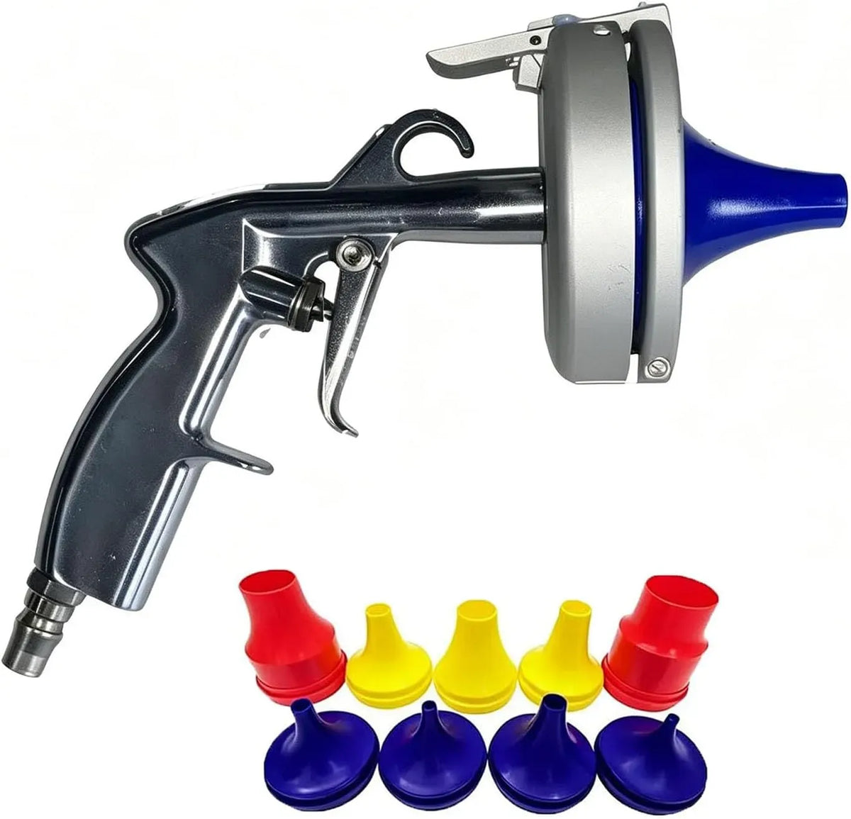 Kit di pulizia pneumatica per tubi idraulici, proiettili in spugna per la manutenzione del tubo, strumento di lavaggio ad aria con 9 ugelli, adatto