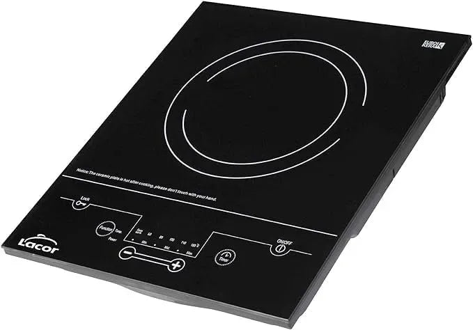 Piano cottura in vetroceramica, 2000 W, nero, 6 livelli di potenza