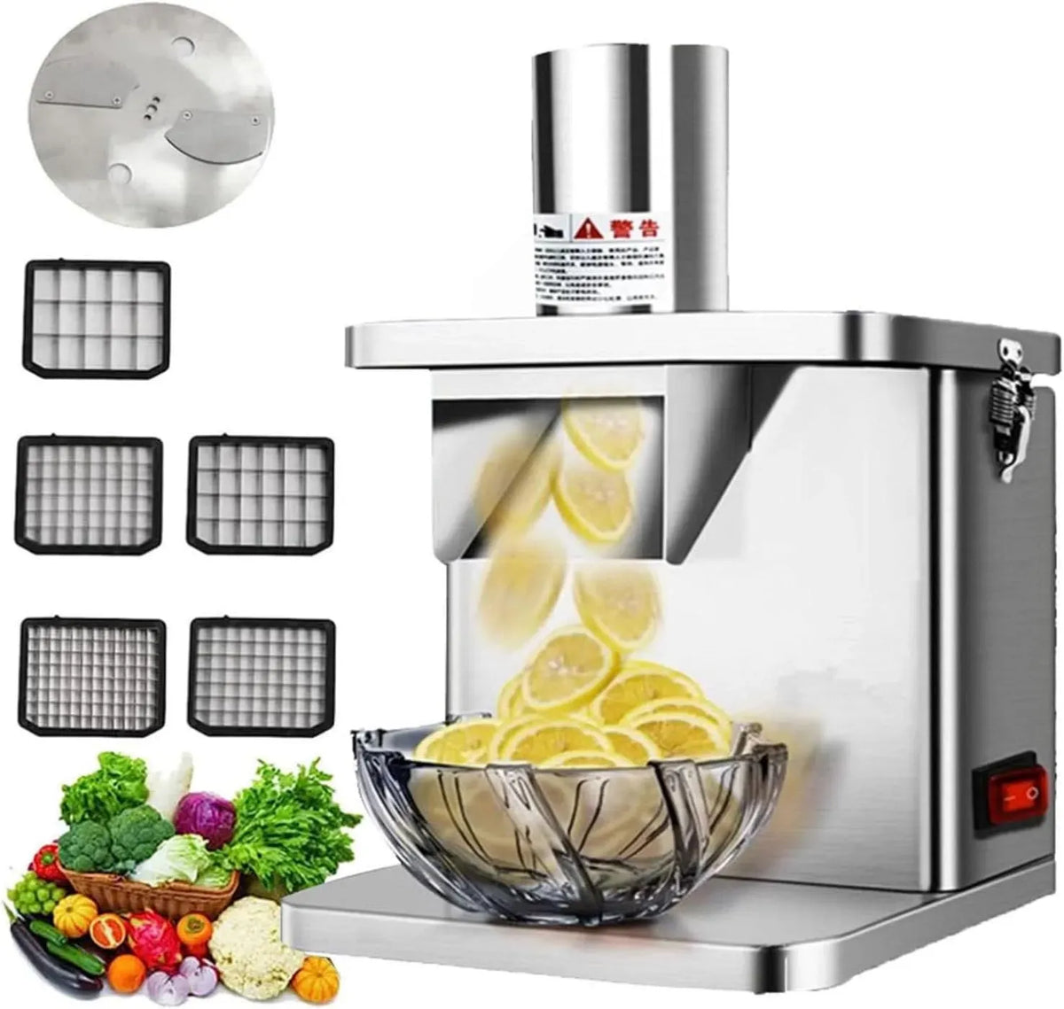 Robot da cucina, professionale, acciaio inox, macchina da cucina, Cubettatrice per verdure commerciale