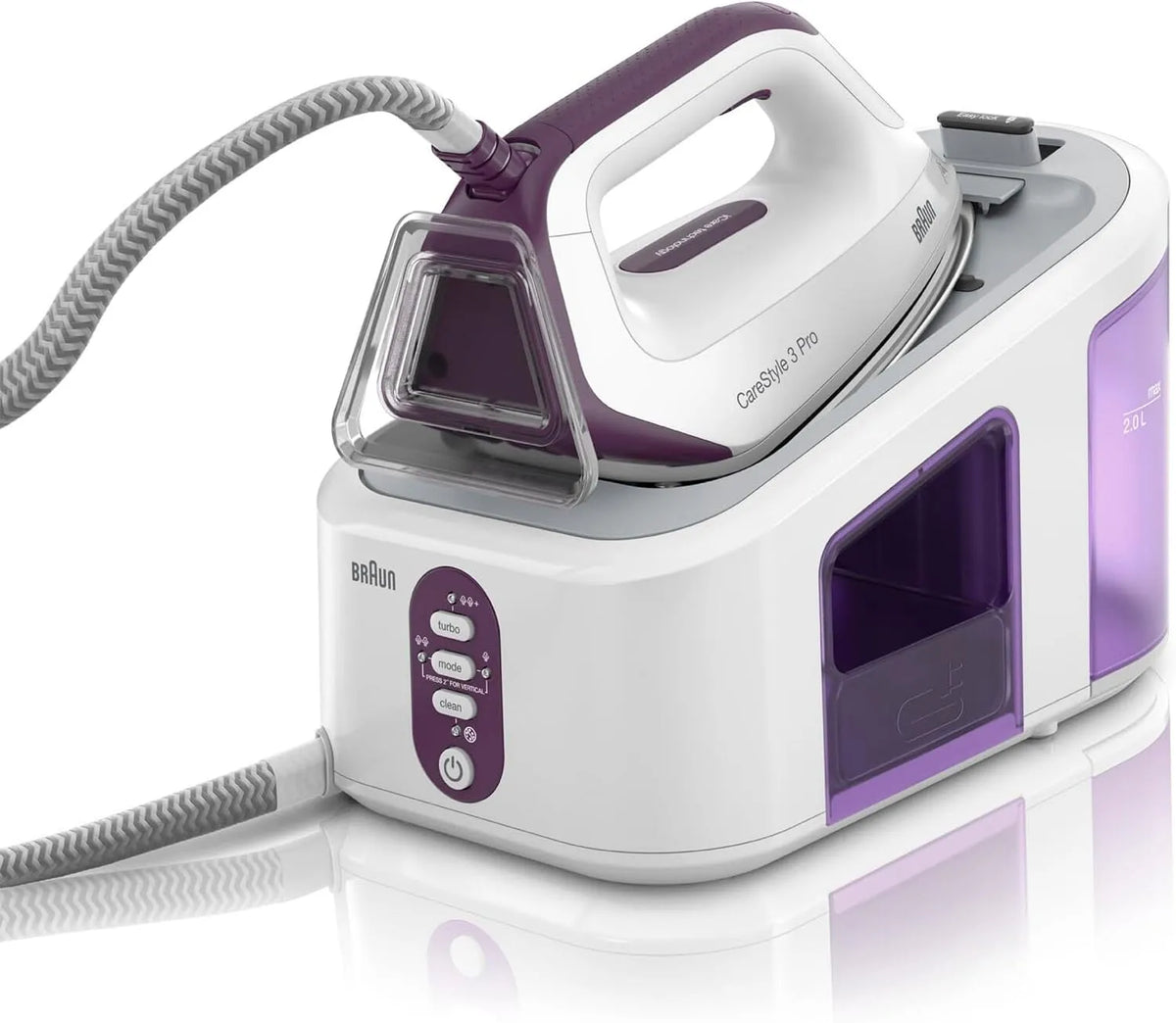 Braun IS3155VI Piastra, ferro da stiro elettrico, 1,7 L, ampio serbatoio, effetto 3D, vapore
