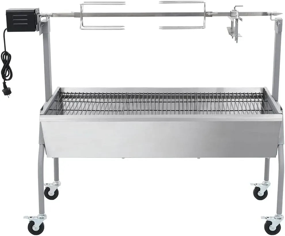 griglia, 27.2 kg, argento, Casa e Giardino, Genericobecue XL a Carbone con griglia e girarrosto Elettrico