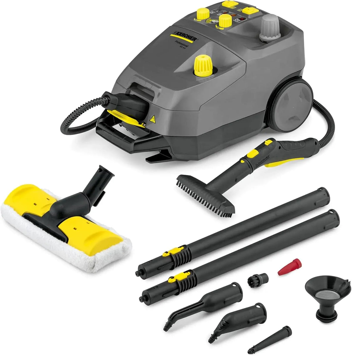 Kärcher SG 4 Pulitore a vapore, 2,4 L, ampio serbatoio, uso su pavimenti, cucina, auto, finestre e divano, pressione vapore: bar, tubo vapore