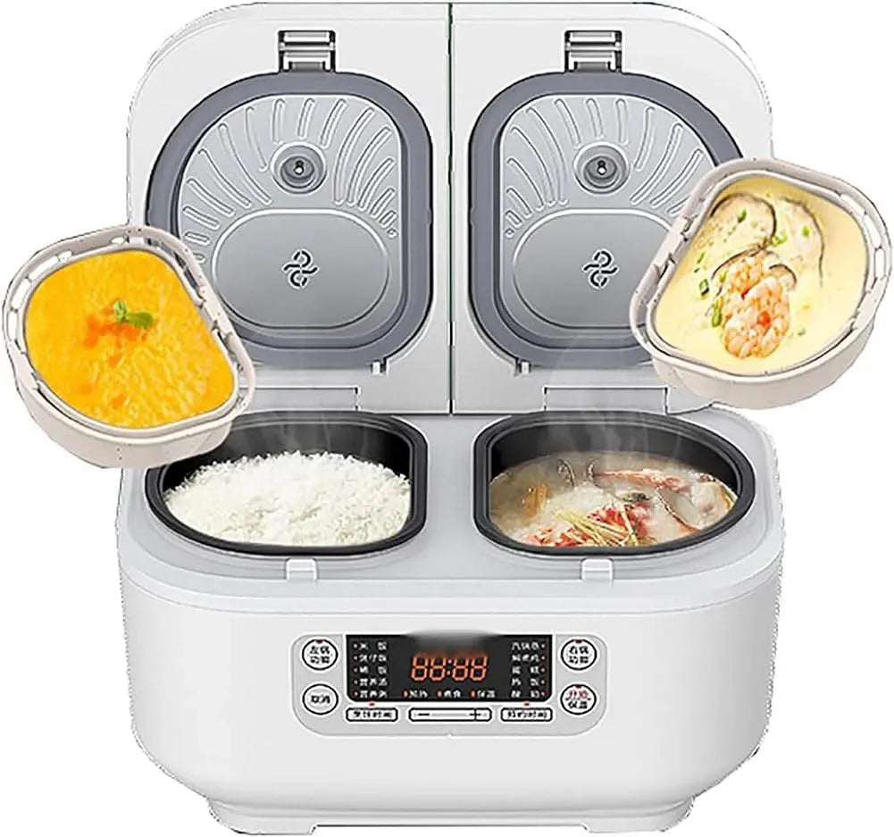 12H Cuociriso, cuociriso elettrico, 1,5 L, professionale, 2 zone di temperatura, bianco