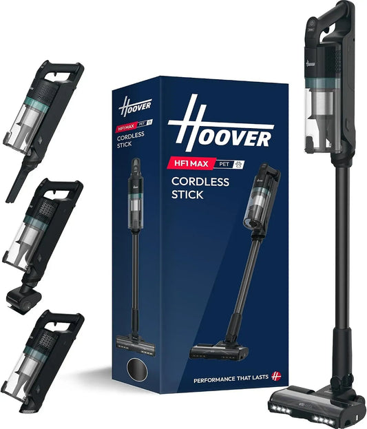 Hoover HF1 Aspirapolvere, 200 W, ricaricabile con durata di 50 minuti, involucro anti-peli da 200 W, faro LED, filtro HEPA