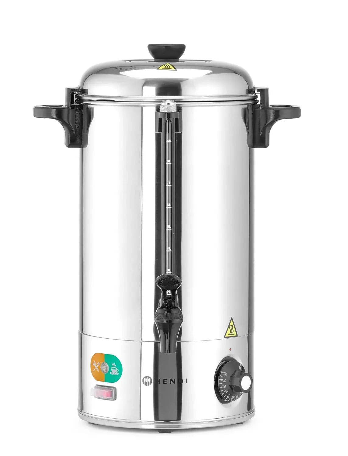 Bollitore elettrico, 9 L, 2200 W, 94 a 99 °C, 230 V, HENDI 230V/2200W, acciaio inox, 340x227x, 468mm