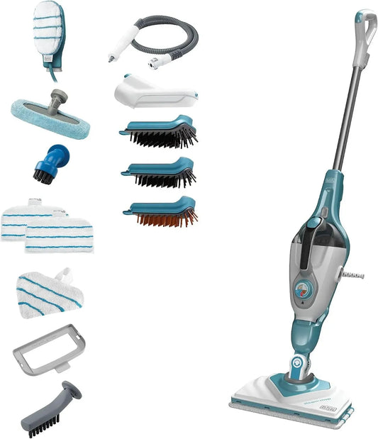 Black+Decker BHSM1610DSM-QS Accessorio per elettrodomestico, 1600 W, ampio serbatoio, vapore, nero, Testina Delta e Guanto STEAMITT