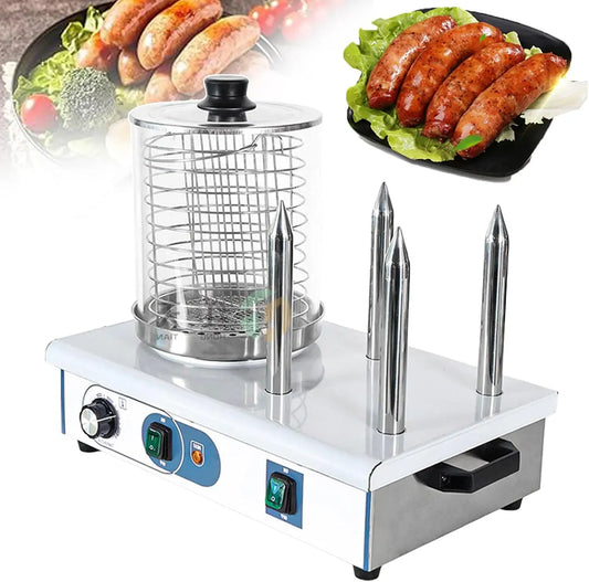 550W/1200W 4-Stick Macchina per Hot, 550 W, 1200 W, 2 zone di temperatura, per Hot Dog PRO
