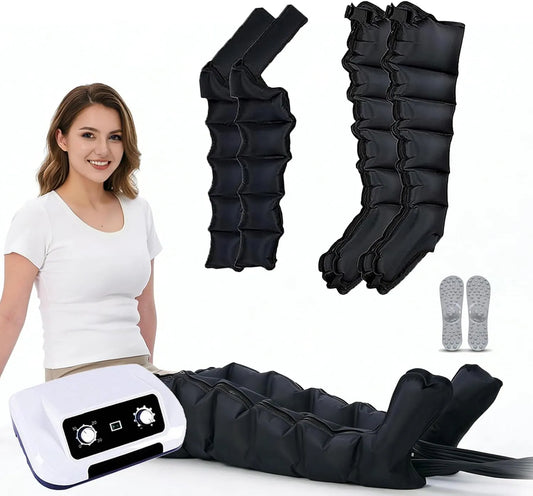 XL 2 Pressoterapia, Massaggiatore, dispositivo pressoterapia per gambe, professionale, nero, per Casa