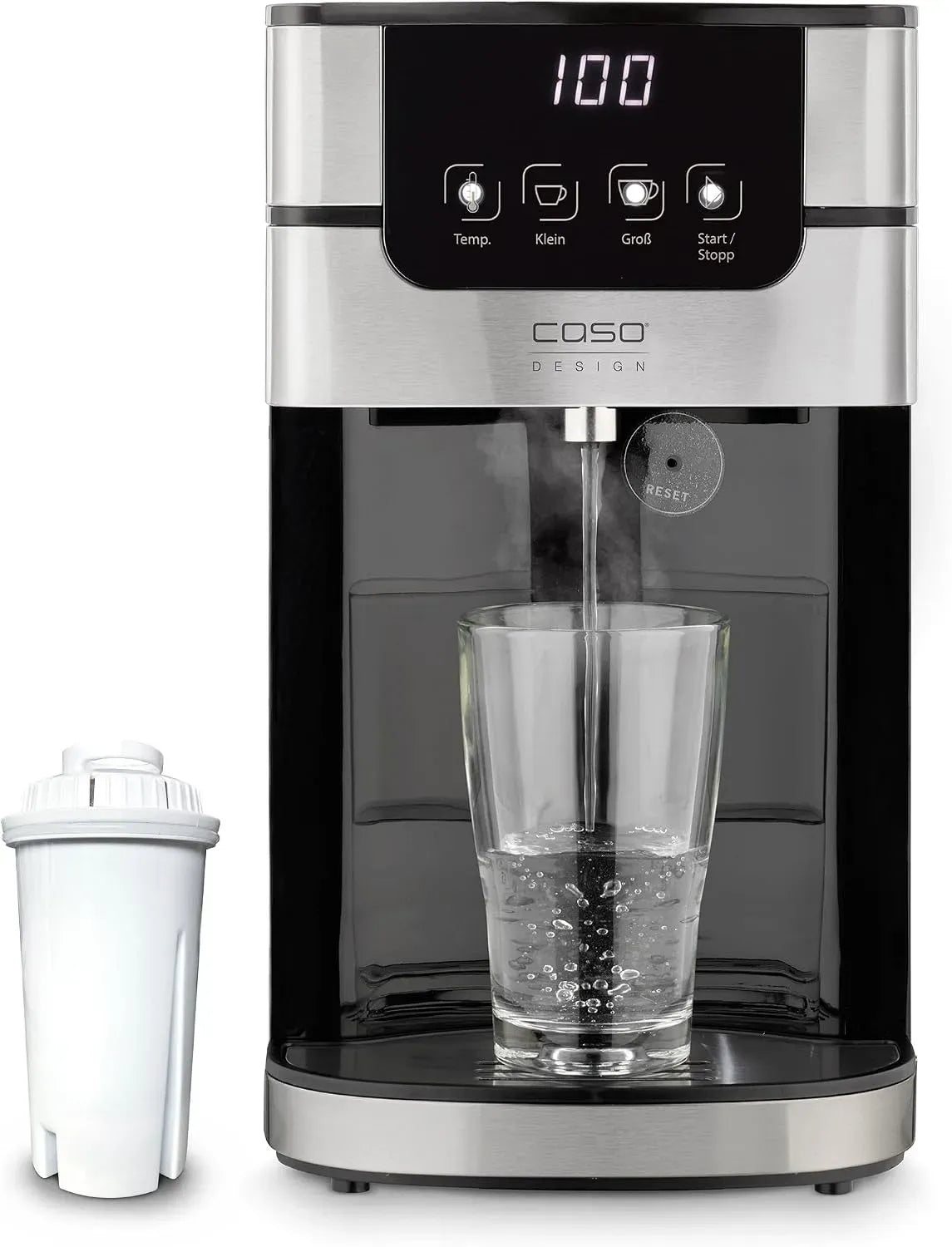 Caso Dispenser, 4 L, 2600 W, 70 a 100 °C, ampio serbatoio, rimovibile, per cucine da ufficio e buffet