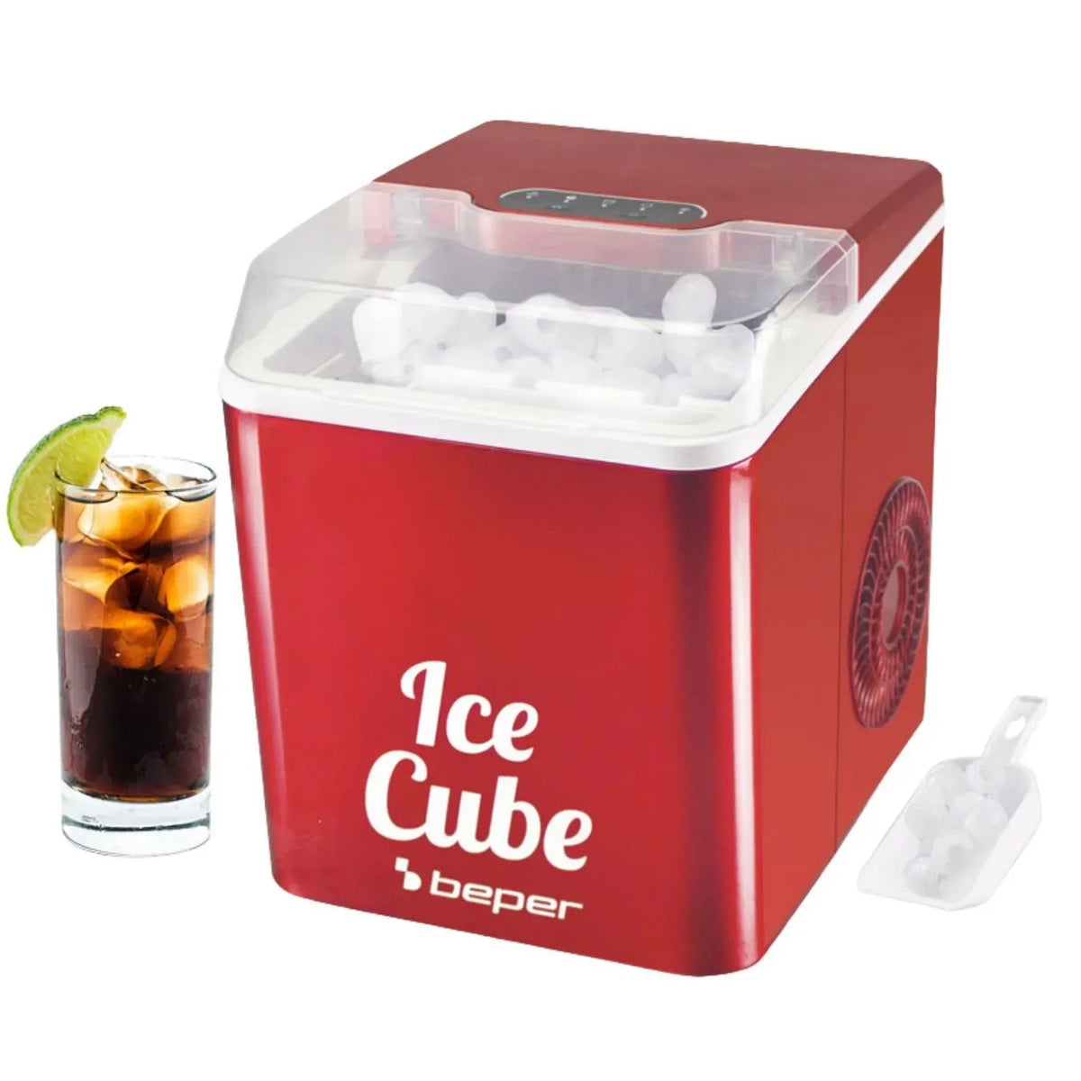 Macchina del ghiaccio, 1,3 L, BEPER P102CON550 24h, Macchina Ghiaccio 12KG in