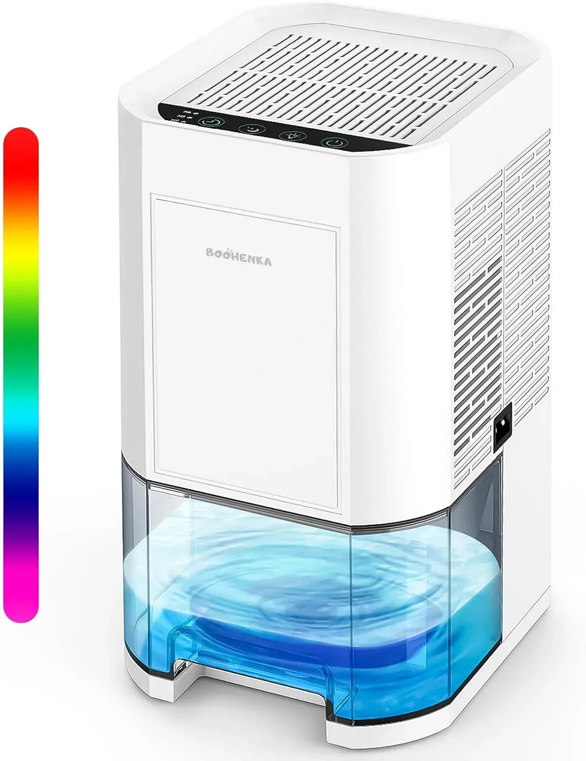 Deumidificatore, timer, 1200 ml, 7 colori, deumidificatore ambiente, sbrinamento automatico per cantina