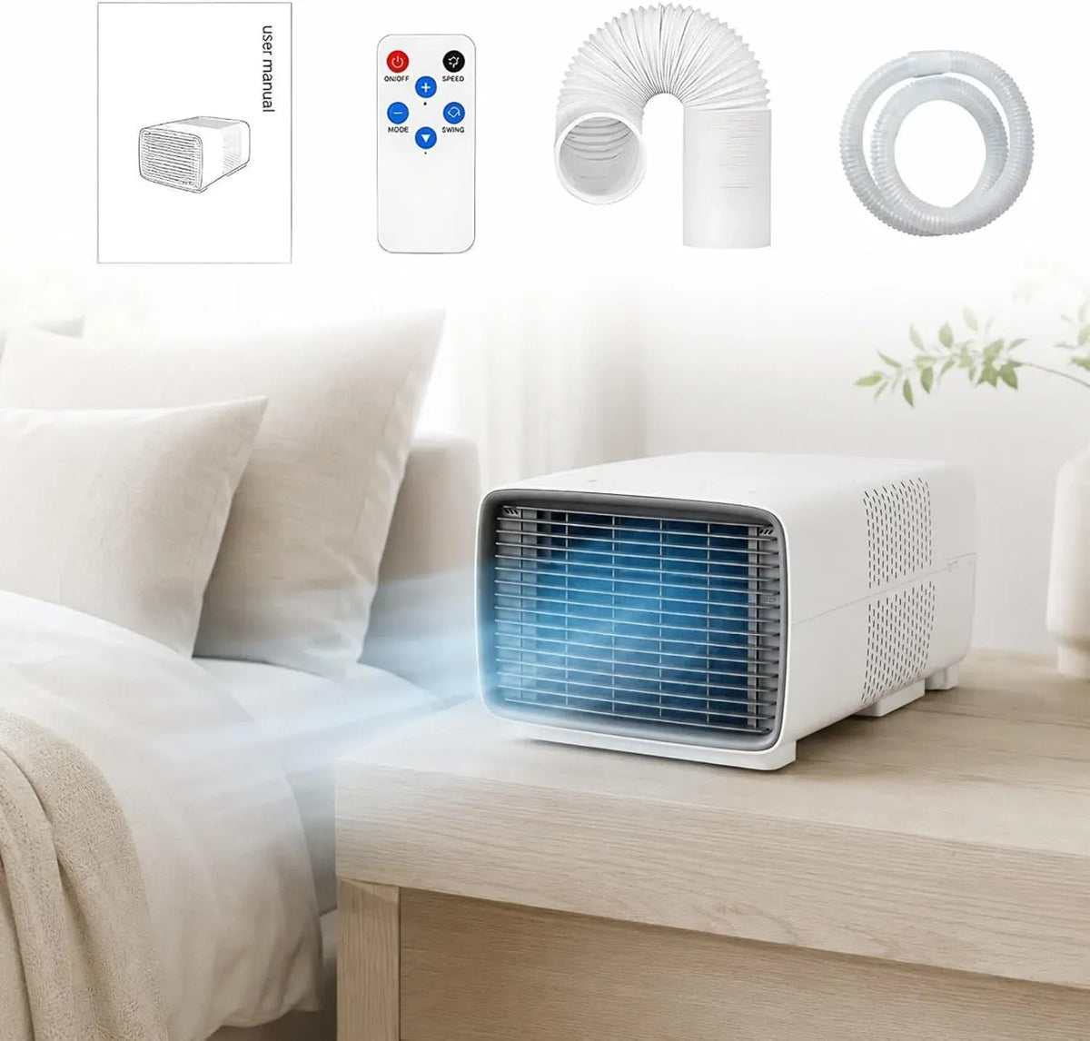 Condizionatore, 16 a 32 °C, Fino a 4㎡, climatizzatore, Condizionatore Mobile Compatto per Piccoli Ambienti