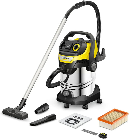 Kärcher WD 7 30/6/35/T filtro, presa, 30 L, 1400 W, ampio serbatoio, acciaio inox