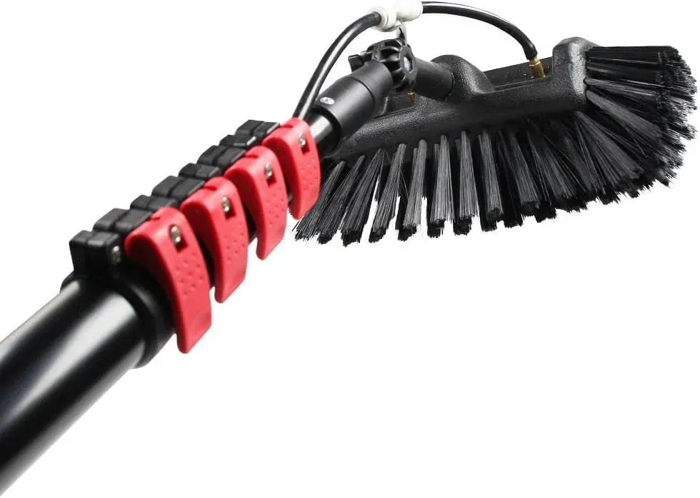 Pulitore, 3,6 m, 10,8 m, per finestre con pannello solare e 5 spazzole per superf
