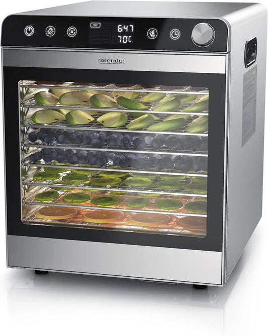 Asciugatrice, acciaio inox, 8400 cm², asciugabiancheria, Essiccatore in acciaio inox con 10 griglie in acciaio inox