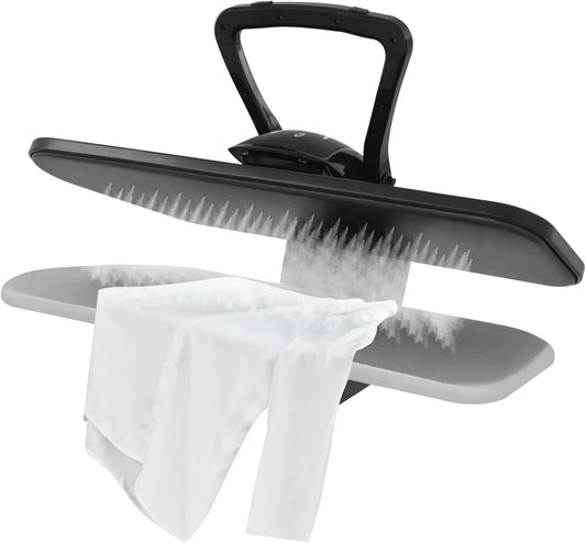 Pressa, tavolo, pressa da stiro a vapore, ferro da stiro elettrico, 2200 W, 90 a 200 °C, 1000 ml, touch, professionale, 2 zone di temperatura, nero