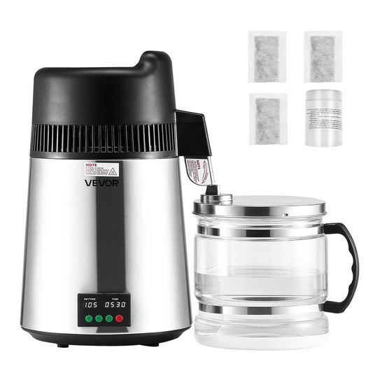 VEVOR Macchina per Distillazione, Tavolo, 6 L, 900 W, acciaio inox, per Tavolo