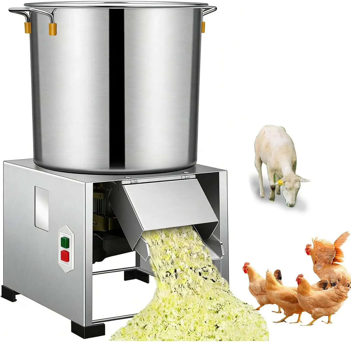 Tritatutto Elettrico Professionale per Verdure, per Piccolo Tritatutto Domestico in Acciaio Inox per Cucina Casalinga E Uso Agricolo, 1800 W Ad Alta