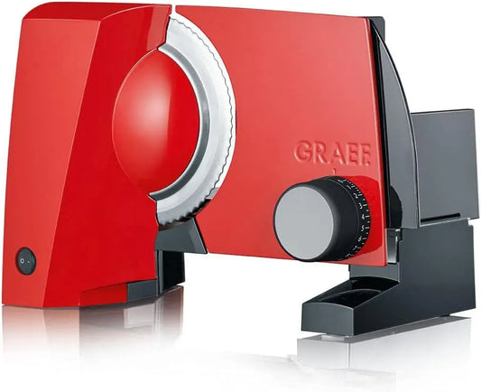 GRAEF S 10003 Affettatrice, affettatrice per alimenti, 170 W, rosso, alluminio