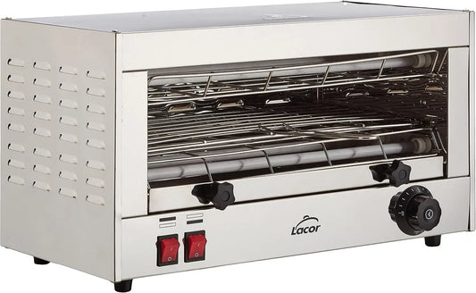 Tostapane, grill, grigio, Lacor 69172, tostapane elettrico per pane, Grilla singola tostapane elettrico orizzontale