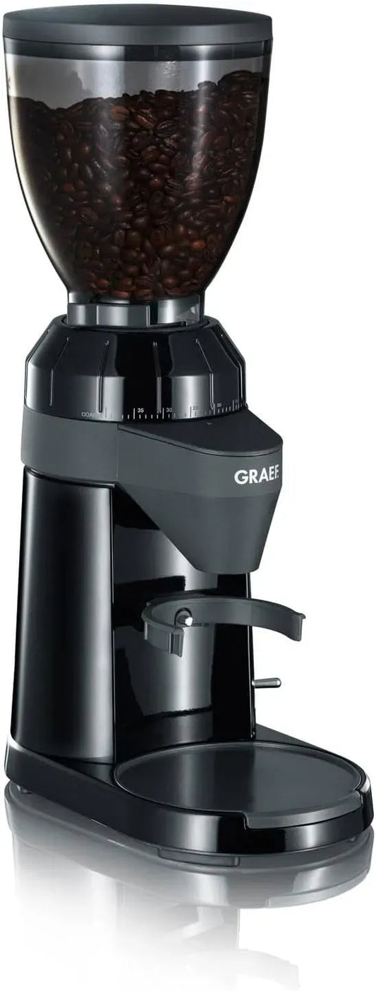 GRAEF CM802 contenitore, portafiltro, macinino per chicchi di caffè, 350 g, acciaio inox, nero, alluminio, per chicchi 350 g