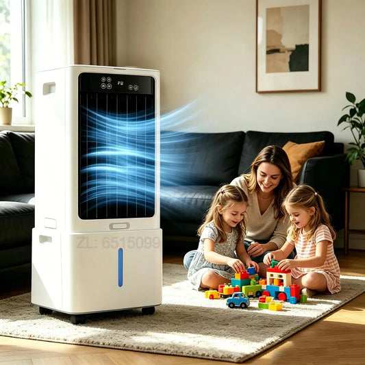 Condizionatore, 12 L, 45 dB, portatile, touch, ampio serbatoio, Pannello di Controllo Touch, 12L Umidificatore Ambiente
