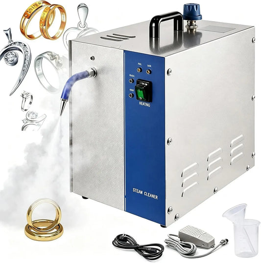 Pulitore a vapore 2L/4L 1300W/2200W, 4 L, 1300 W, 2200 W, professionale, acciaio inox, argento, vaporizzatore in Acciaio Inossidabile da per Oro