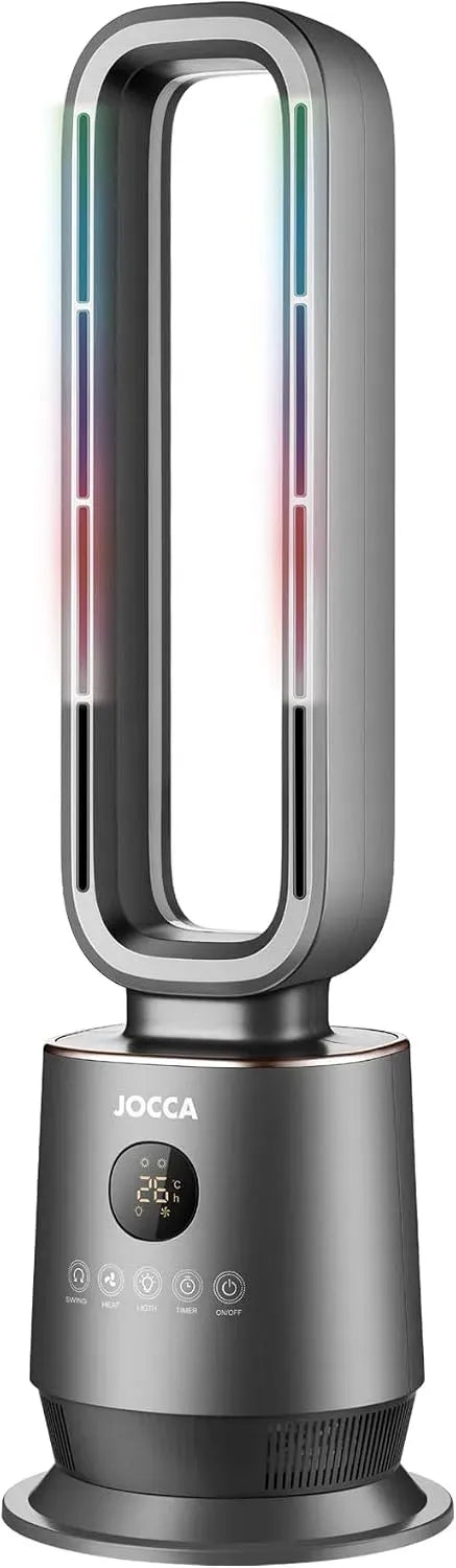 Riscaldatore, 2000 W, funzione riscaldante, Riscaldatore digitale senza pale 2000 W con telecomando