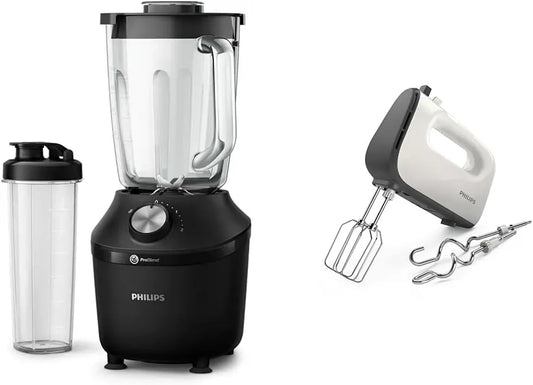 Philips HR3741/00 Frullatore, 2 L, 600 W, 450 W, pannello IPS, grigio, App di Ricette & 5000 Series Mixer, 5 Velocità + Turbo, Caraffa da 2L