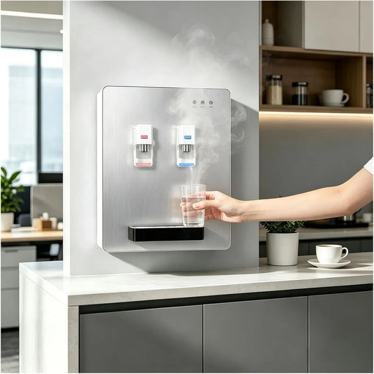 Dispenser, funzione riscaldante, Dispenser d'acqua a parete con riscaldamento rapido e facile installazione