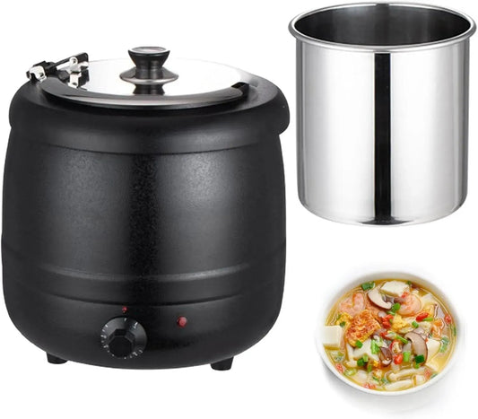 Pentola e padella, 13 L, 400 W, 30 a 80 °C, TYH, professionale, acciaio inox, bollitore Elettrico per zuppa da 10/13 Litri