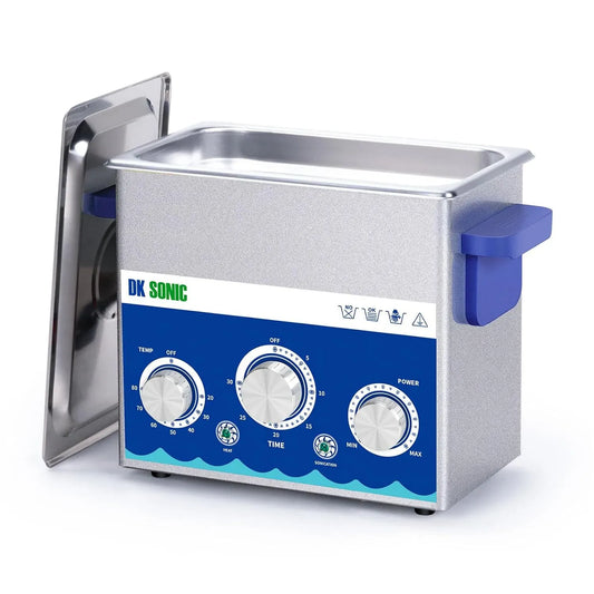 vasca per pulizia a ultrasuoni, Pulitore, 3 L, 120 W, timer, industriale, funzione riscaldante, per Monete