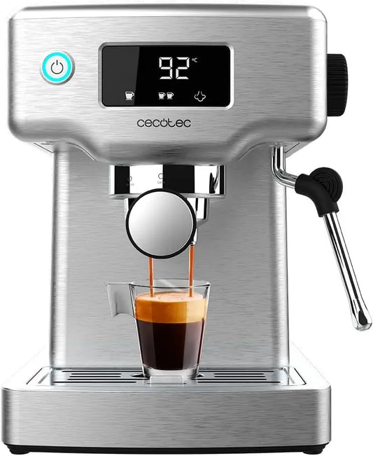 Cecotec Macchina da caffè, 1,8 L, 1465 W, ampio serbatoio, 20 Bar, Serbatoio d'acqua estraibile di 1,8 Litri, 2 tazze di caffè