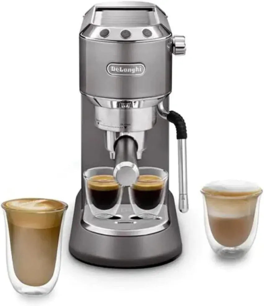 De'Longhi EC885.M Montalatte, 15cm, cappuccinatore, Macchina Caffè a Pompa Tradizionale Barista, Tazze Fino a 13cm, Design Compatto 15cm Larghezza