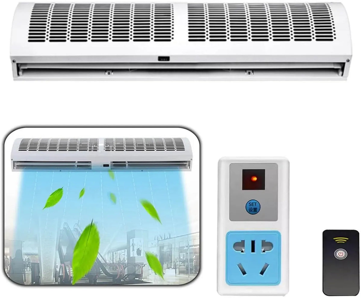 Con Telecomando, Barriera D'Aria Per Porte, 2 Velocità, 60cm, 90cm, Barriera D'aria Ad Alta Forza Del Vento, Blocca L'aria Calda E Fredda, 100cm