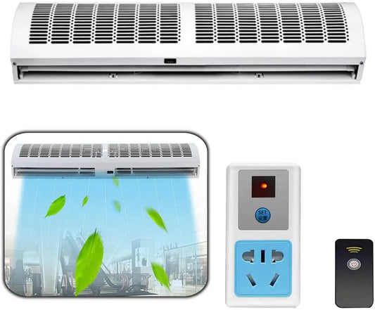 Con Telecomando, Barriera D'Aria Per Porte, 2 Velocità, 60cm, 90cm, Barriera D'aria Ad Alta Forza Del Vento, Blocca L'aria Calda E Fredda, 100cm