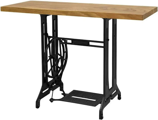 macchina da cucire, Tavolo, macchina per cucito elettrica, macchina da caffè elettrica, 110 x 40 x 75 cm, ruote di trasporto, legno