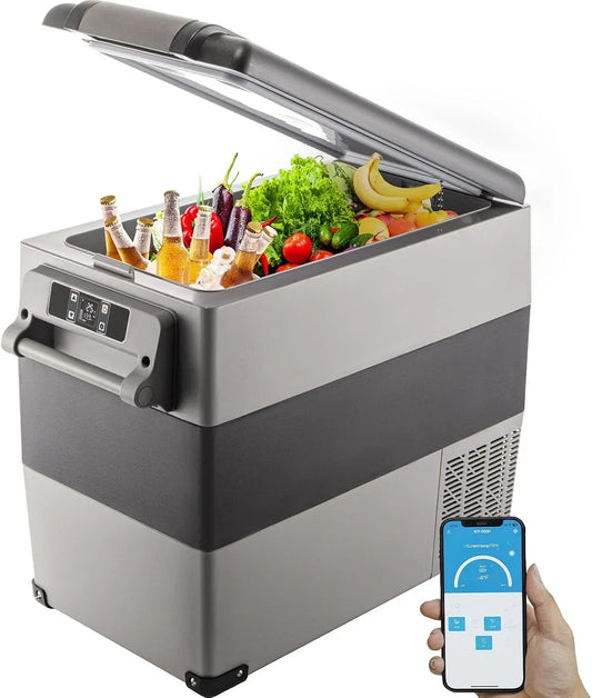 VEVOR Frigorifero portatile, 55 L, 12 V, esterno, auto, mini frigo portatile, Frigo da Campeggio Sh-CF, Frigorifero Piccolo per Auto 12v 220v