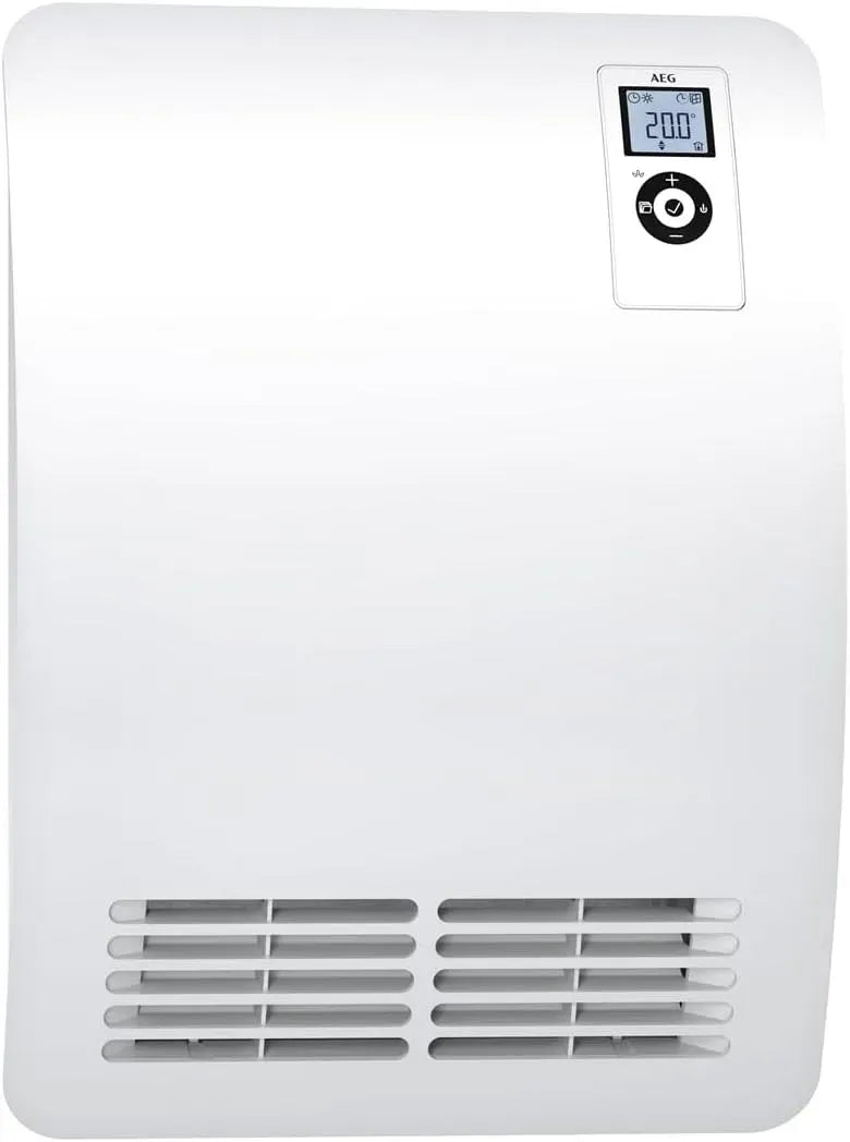 AEG Ventilatore, 2000 W, timer, display LCD, timer 120 min, 2000 W per circa 25 m², timer settimanale, 238722, presa EU, VH Comfort
