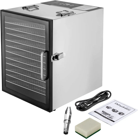 Asciugatrice, 29 x 29 cm, 800 W, Essiccatore, acciaio inox, 12 Vassoi 29 x 29 cm