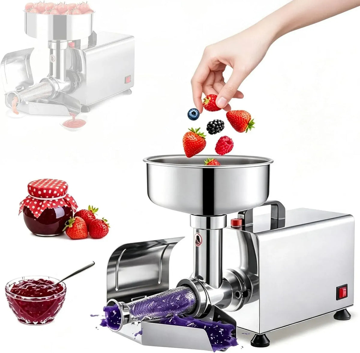 Motore, Filtro, 450 W, 150 Kg, touch, professionale, per Marmellate Di Frutta Da 450 W