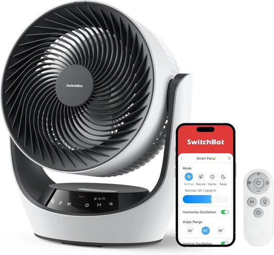 Google Ventilatore, 24 dB, timer, USB, Google Assistant, Alexa e Siri, 4 modalità