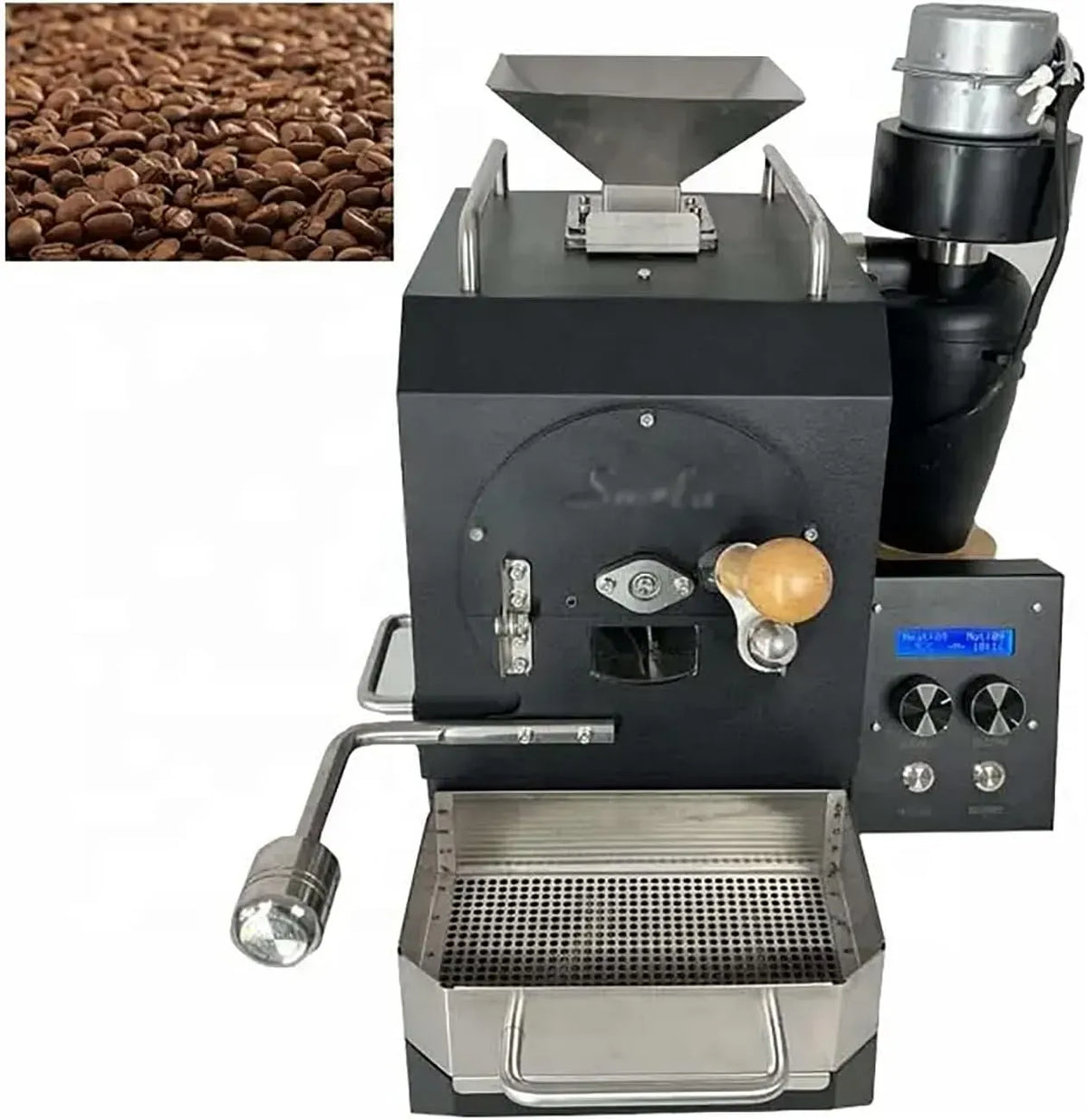 600g/tempo Tostatrice per Chicchicaffè, tostatrice Elettrica per Noci con Piastraraffreddamento E Cucchiaioper Campionamento, temperaturacostante a