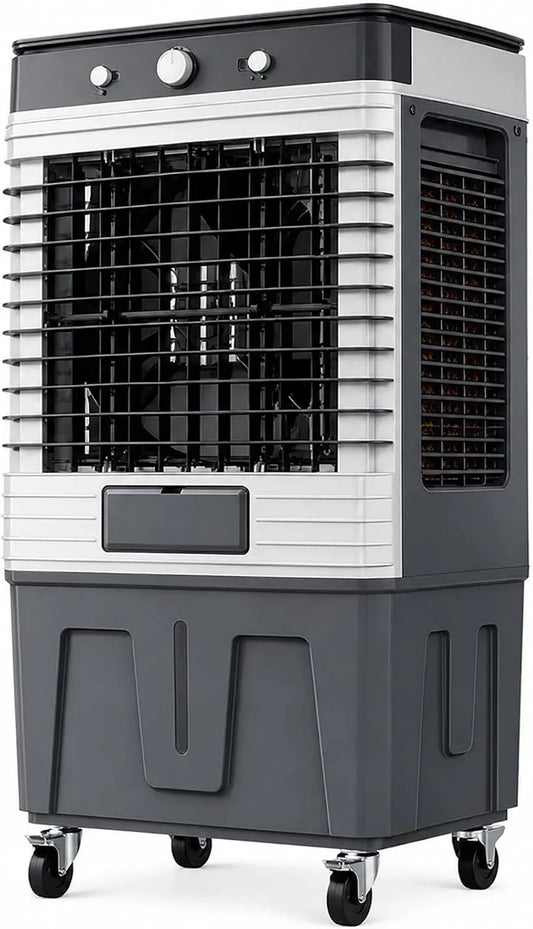 Ventilatore, 110cm, 120 L, oscillazione, professionale, Raffrescatore Evaporativo Commerciale 80/90/120 L