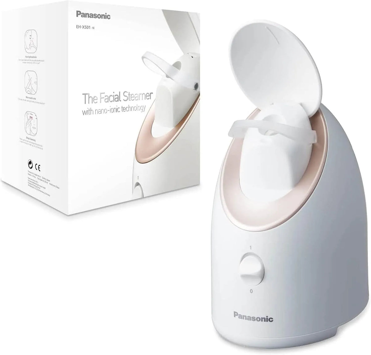 Panasonic EH-XS01 Cura del Viso, Sauna Facciale dotato di Tecnologia Nanoionica, per una Pelle Morbida ed Elastica
