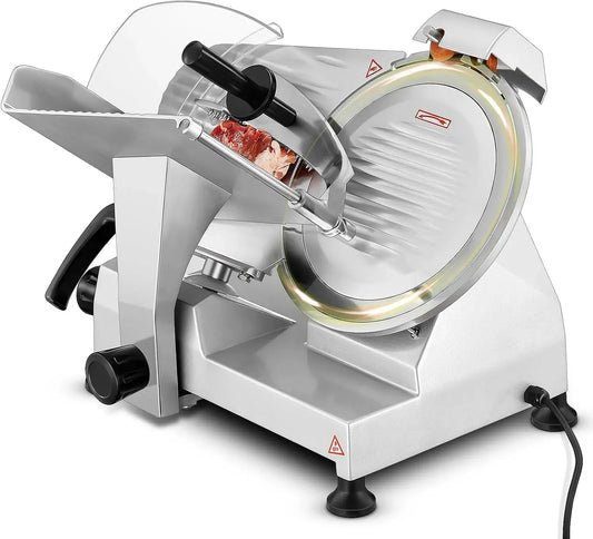 Affettatrice, affettatrice per alimenti, 240 W, 254 mm, professionale, acciaio inox, per Carne Affettatrice per Prosciutto Lama 254 mm 350-40