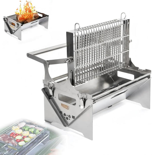 barbecue, Griglia, rimovibile, acciaio inox, per barbecue in acciaio inossidabile con ribaltamento pe