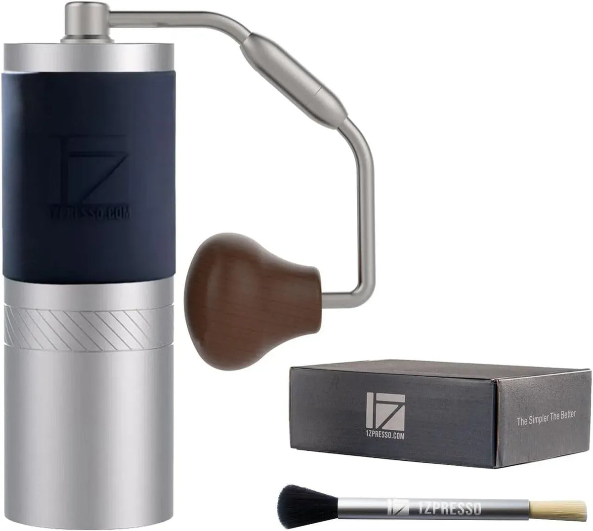1Zpresso impostazione, filtro, macinino per chicchi di caffè, 35 g, portatile, acciaio inox, argento, per filtro