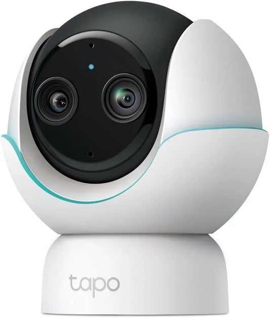 Google C840 4MP Monitor, Google Assistant, Alexa e Siri, 360 ° Baby Tracking Telecamera di sicurezza, AI Detection Indoor Telecamere Sicurezza Casa