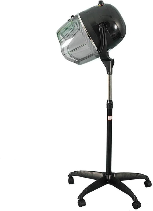 Altezza e Temperatura Regolabili, per Casco Professionale per Asciugacapelli dotato di Ruote, Caschi per Asciugatura con Timer per Parrucchieri, Nero